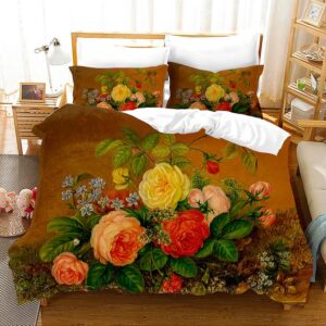 Flowers Bedding Oil Painting Bedding Set